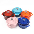 factory price mini size small cast iron casserole pots